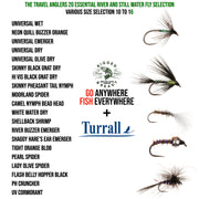 Fishing Flies. 20 Essential River & Still Water Flies + Fly Box. Turrall’s Exclusive for R&R