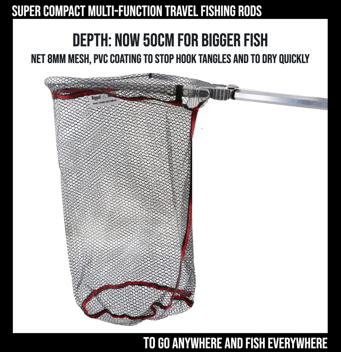 Rigged & Ready Travel Fishing The Travel Fishing Landing Net. The World’s Most Compact