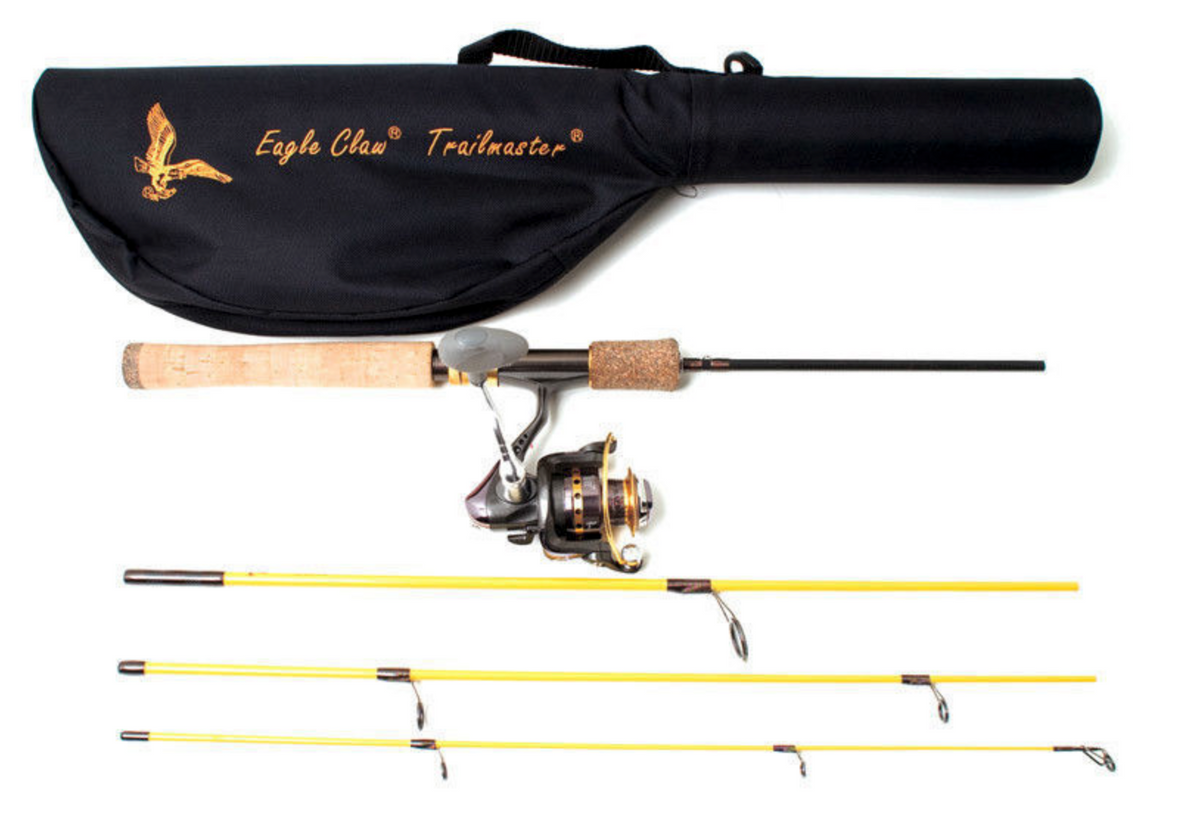 Trailmaster Spinning 4 Section Rod, Reel & Case Combo – Rigged and Ready
