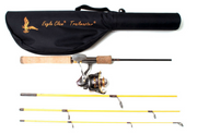 Trailmaster Spinning 4 Section Rod, Reel & Case Combo