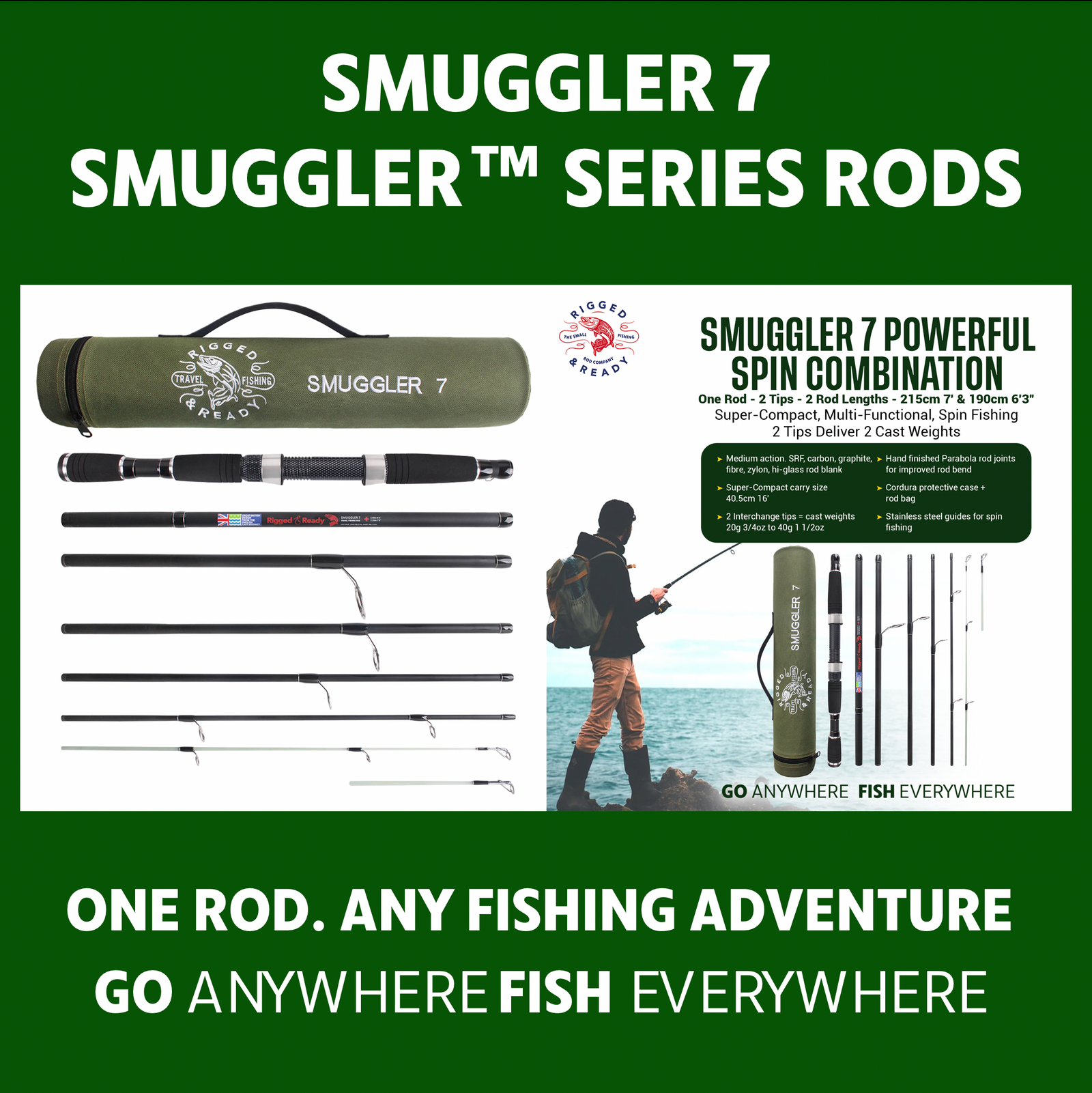 The Smuggler 7 Travel Fishing Rod: One Rod for Any Fishing Adventure The Smuggler 7 Travel Fishing Rod: One Rod for Any Fishing Adventure