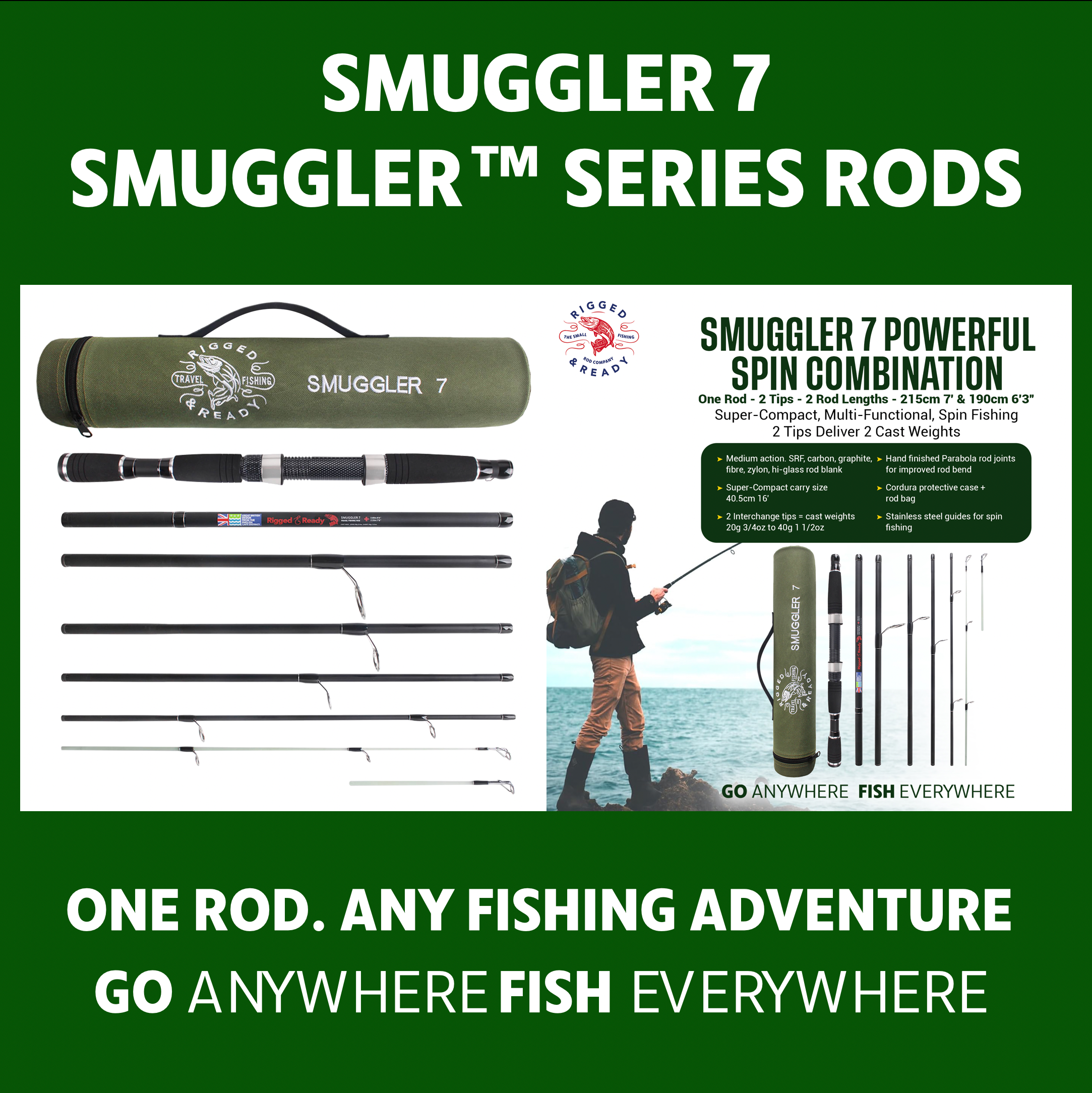 The Smuggler 7 Travel Fishing Rod: One Rod for Any Fishing Adventure The Smuggler 7 Travel Fishing Rod: One Rod for Any Fishing Adventure