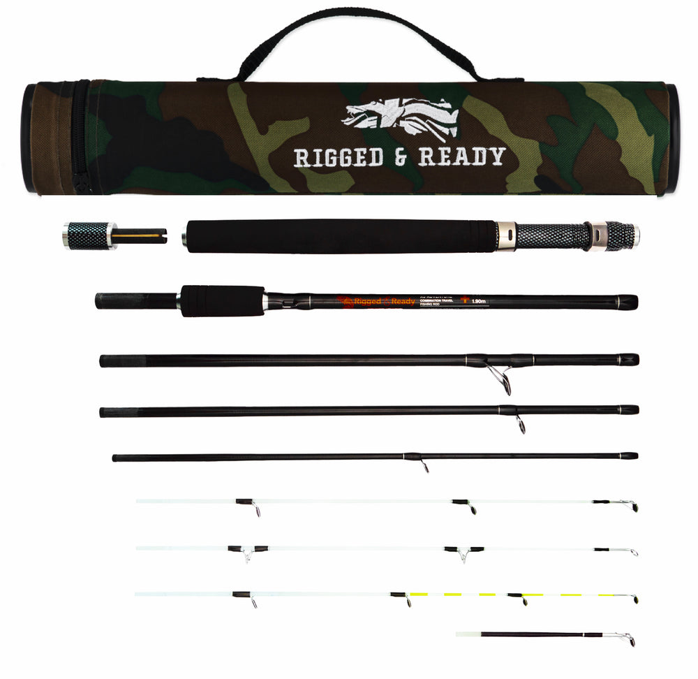 X5 SPIN/FLY COMPACT TRAVEL FISHING ROD – Rigged and Ready