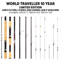 World Traveller 10 Year Anniversary Limited Edition Travel Fishing Rod Set. Only 100 Made