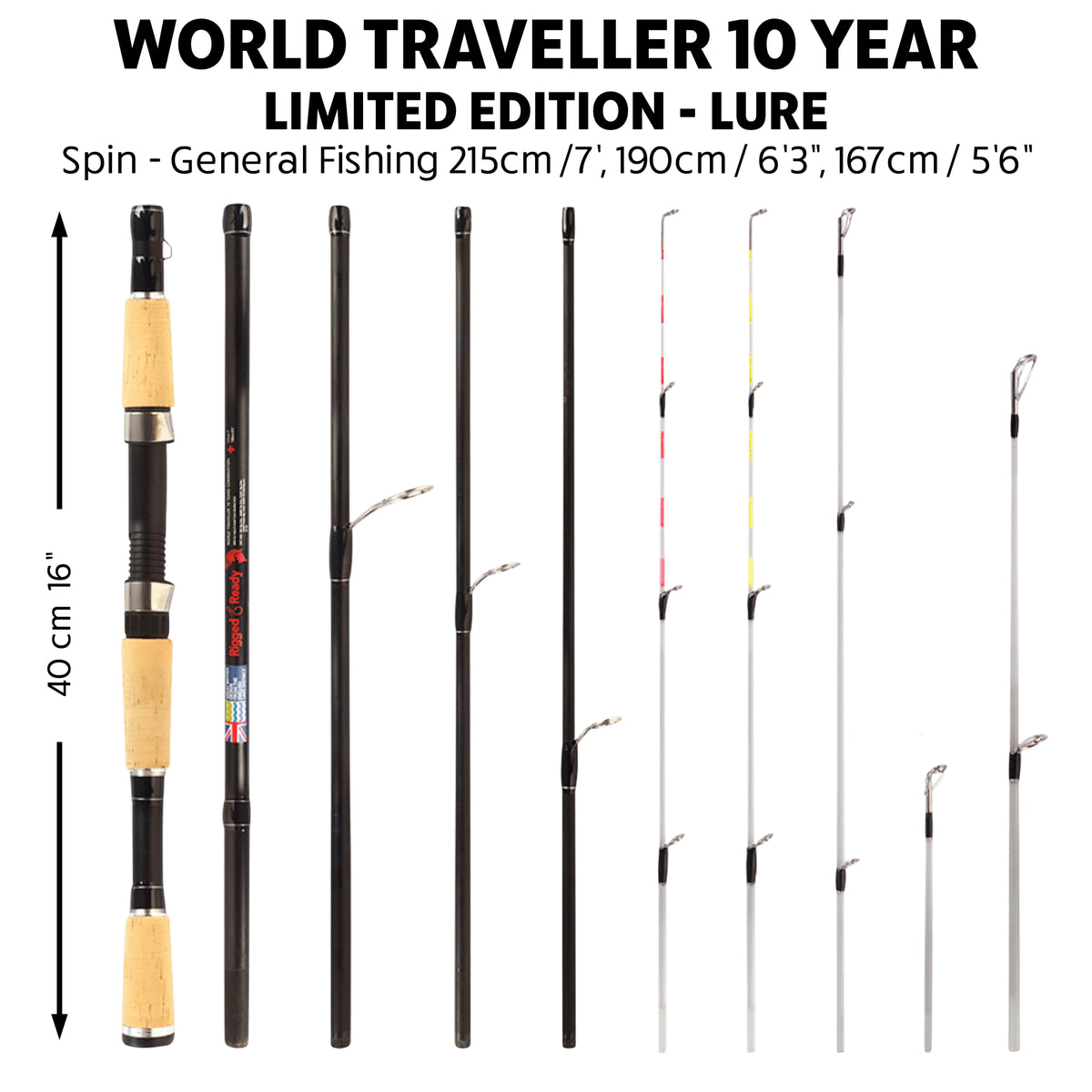 World Traveller 10 Year Anniversary Limited Edition Travel Fishing Rod Set. Only 100 Made