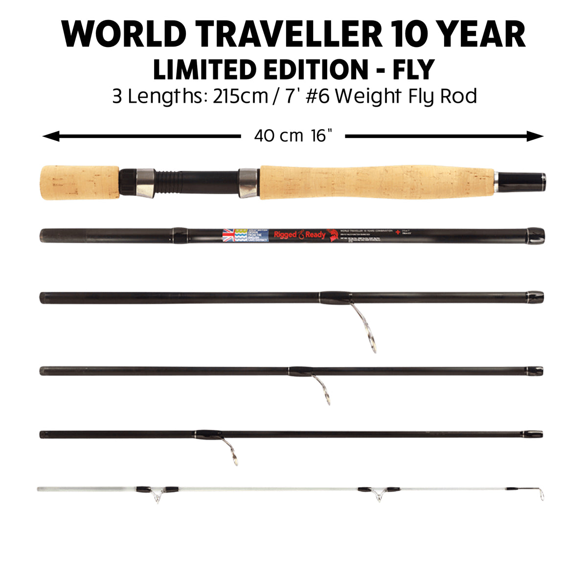 World Traveller 10 Year Anniversary Limited Edition Travel Fishing Rod Set. Only 100 Made