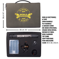 World Traveller 10 Year Anniversary Limited Edition Travel Fishing Rod Set. Only 100 Made