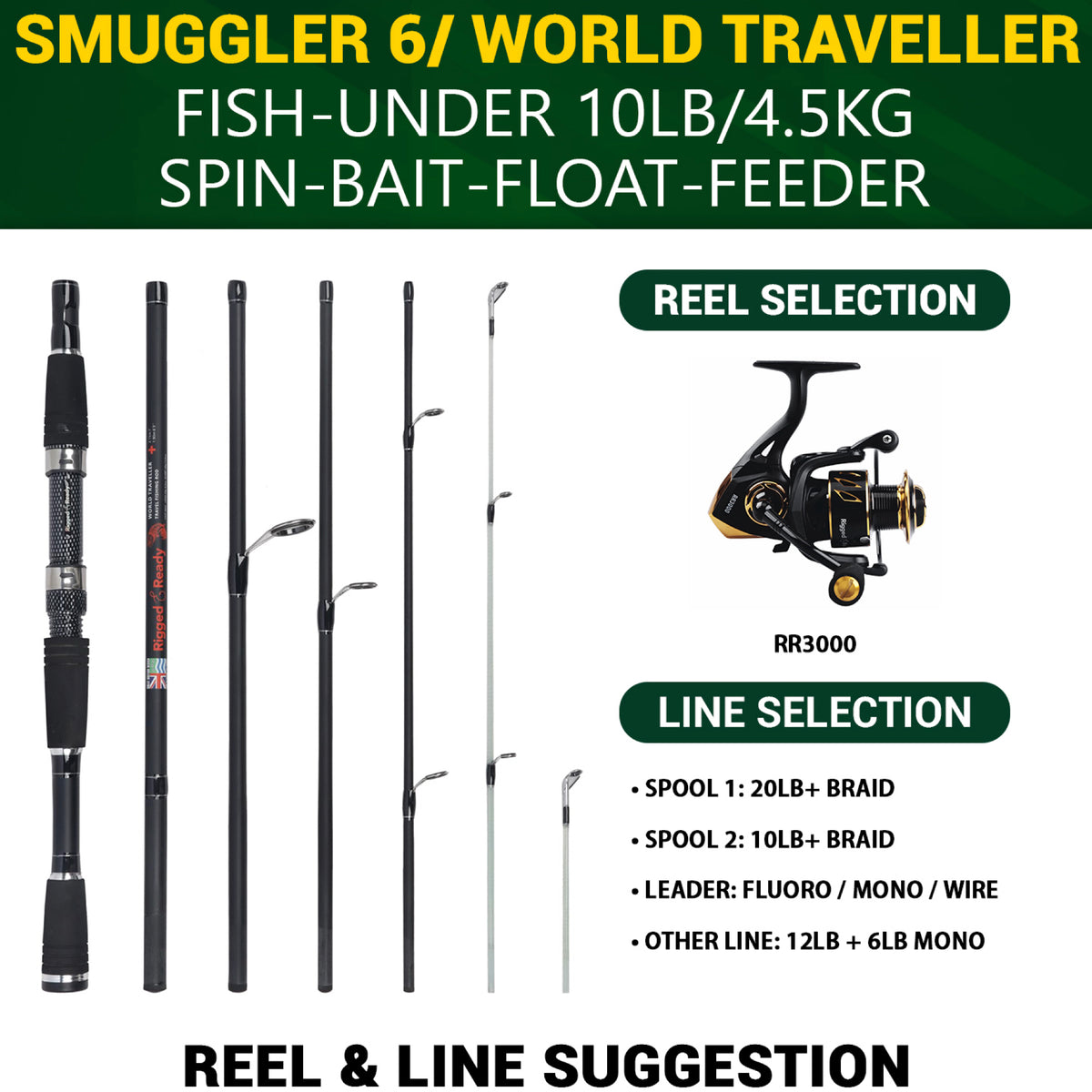 World Traveller 10 Year Anniversary Limited Edition Travel Fishing Rod Set. Only 100 Made