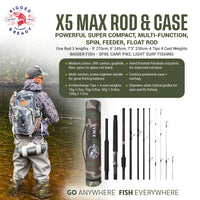 X Max Fishing Rod. Multi-Function Powerful Predator & Carp, Spin, Feeder, Float Rod, General Fishing Rod