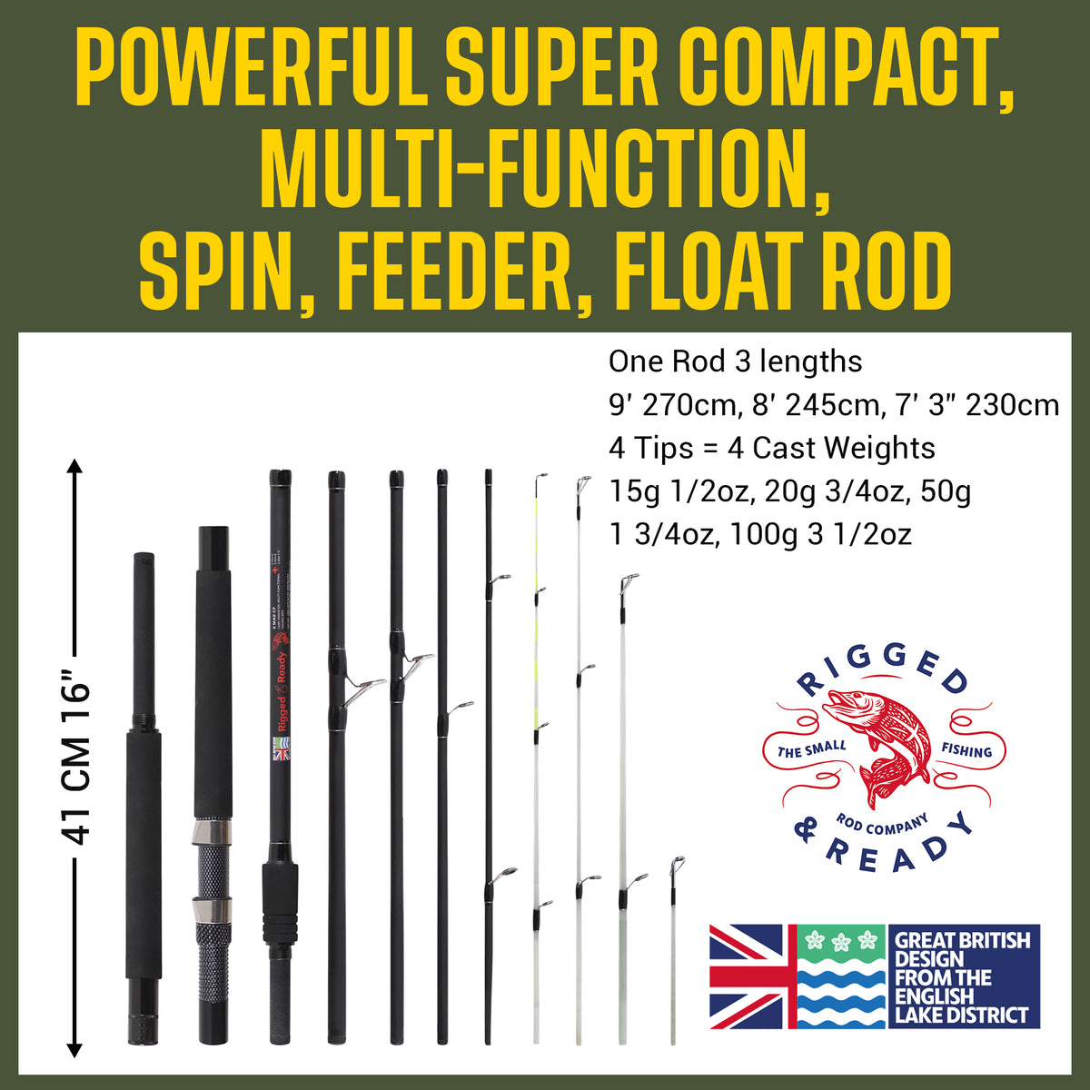 X Max Fishing Rod Combination. Multi-Function Powerful Predator & Carp, Spin, Feeder, Float Rod, Reel and Case