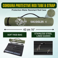 Smuggler 5 Compact Travel Rod & Case + 2 Tips 140+160cm Rod Options