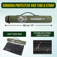 Smuggler 4 Kayak Compact Travel Spinning Rod - 4 tips, 3 lengths Max 154cm Min 108cm