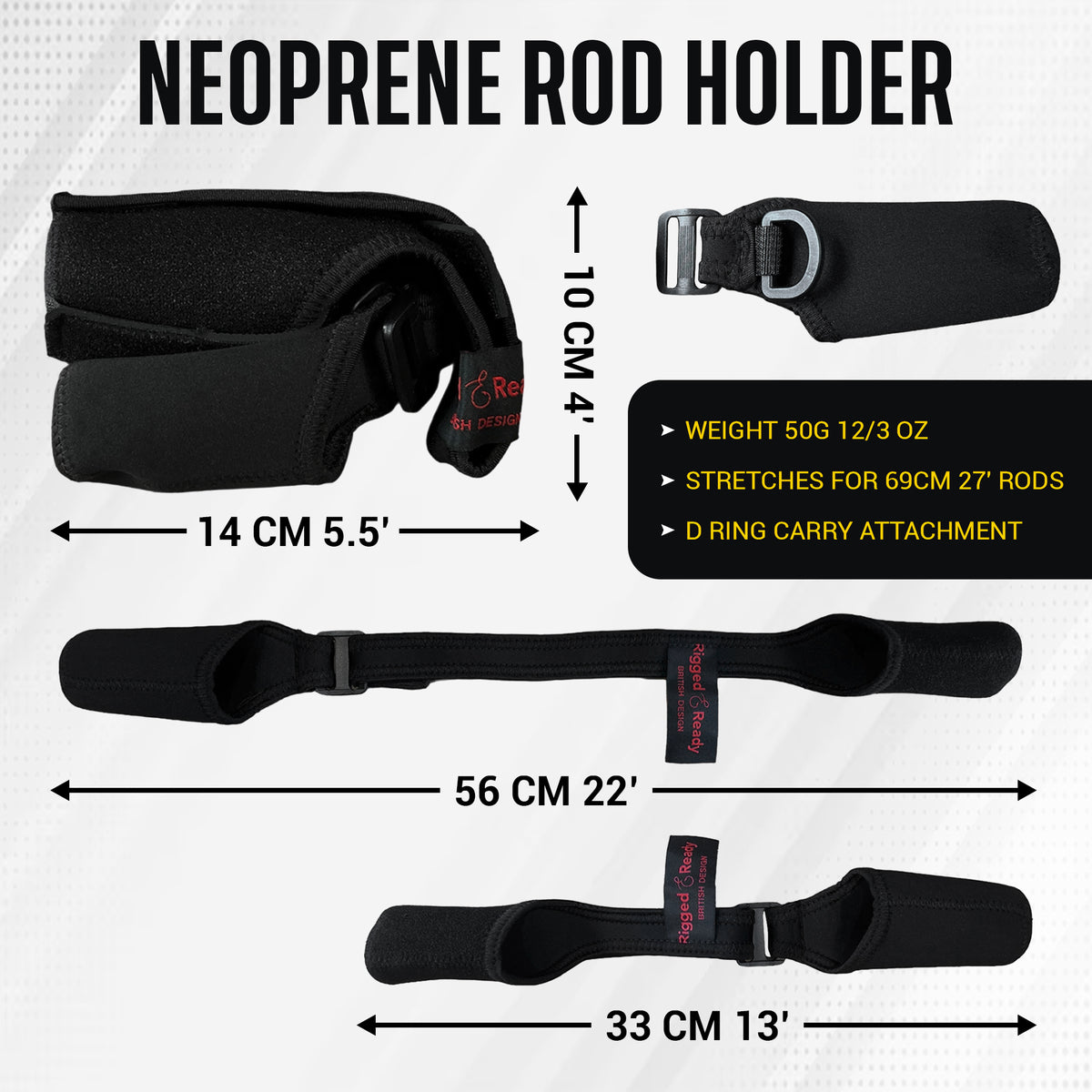 Rucksack Spin & Baitcasting Rod. Super-Compact 5’ 7” 170cm 5 Sections + neoprene case. 1 rod + Micro-trigger = Spin or Casting