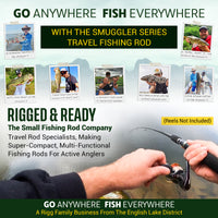 Smuggler 7 Powerful Compact Travel Rod + 2 tips. 215cm 7' + 190cm 6'3" fishing options