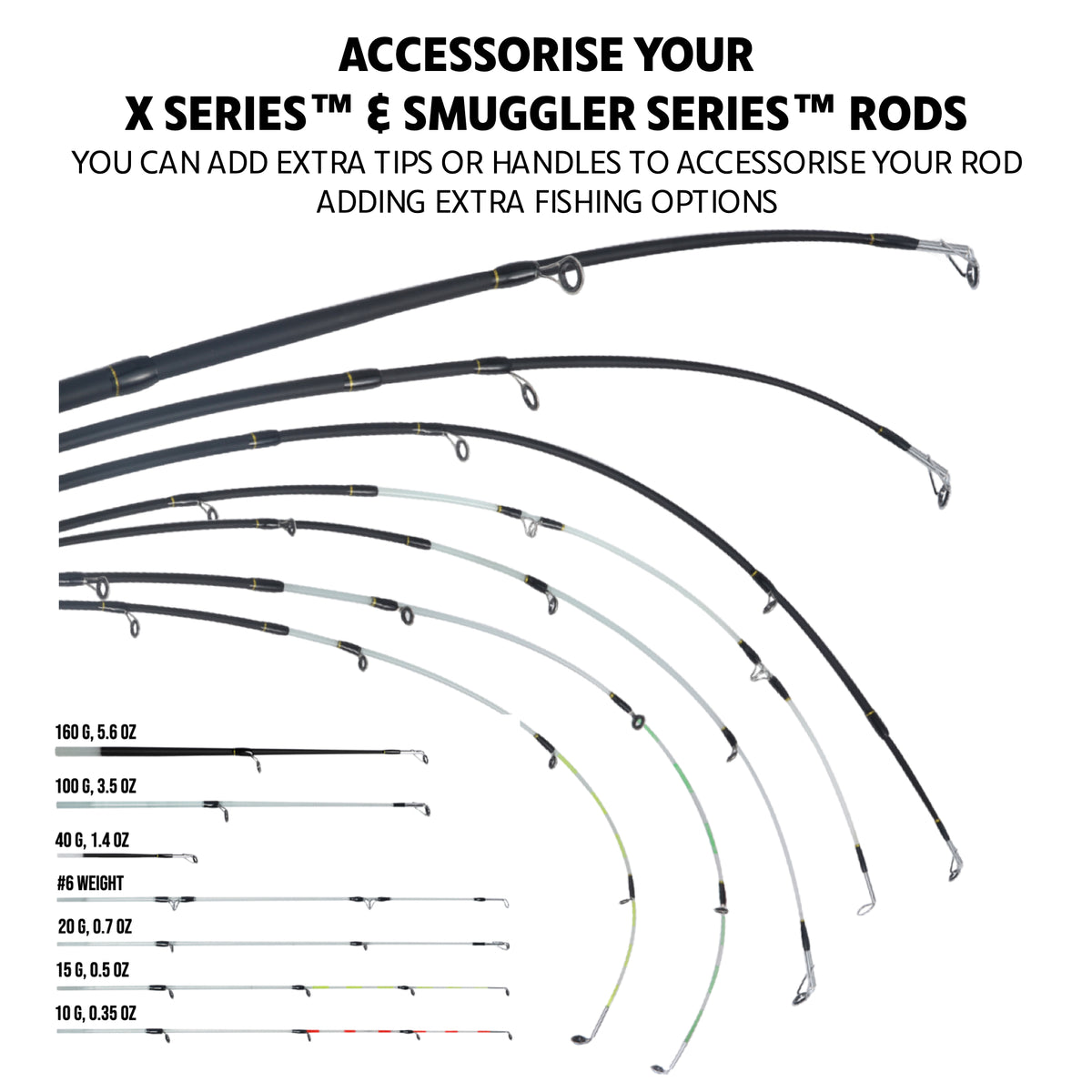 baitcaster rod length Smuggler 6 Baitcast Rod + Case. One Rod 3 tips = 170cm 5'7”, 190cm 6'3