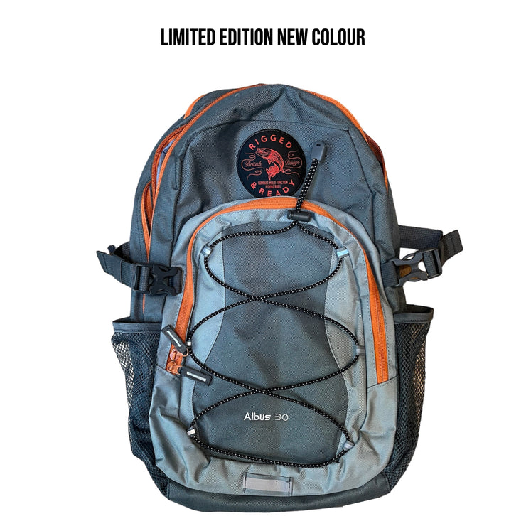 The Travel Fishing Rucksack - 30 L. Ideal for Rigged and Ready Rods. NEW COLOUR