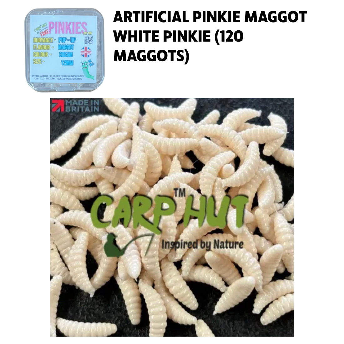 ARTIFICIAL PINKIE MAGGOT WHITE PINKIE X 120