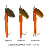 FLYING C SET ORANGE 21g BARBLESS (x 3) - EXCLUSIVE TO RIGGED AND READY