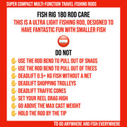 Fish Rig 180. Super LIghtweight Tele Rod 180 5' 11"  & 160cm 5' 4" Options + 2 Tips