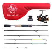 Fish Rig 165 Super-Light Fishing Rod, Reel and Case Combination + 3 tips. 165 cm 5’4” + 144 cm 4’9” Fishing Options. 3 cast weights