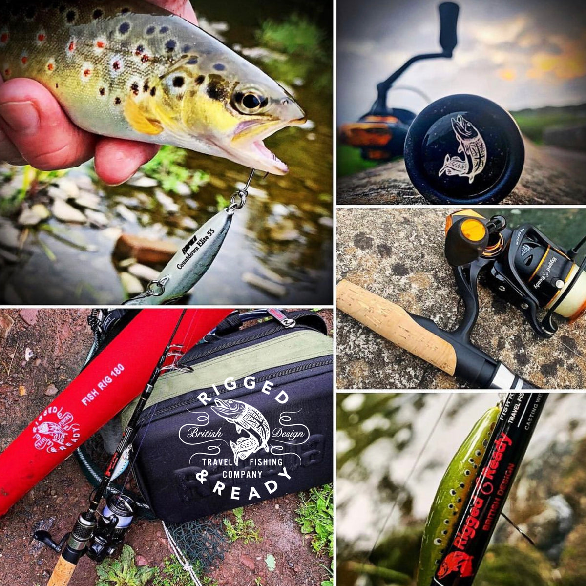 Fish Rig 180. Super Lightweight Tele. One Rod 180 5' 11"  & 160cm 5' 4" Lengths +3 Tips