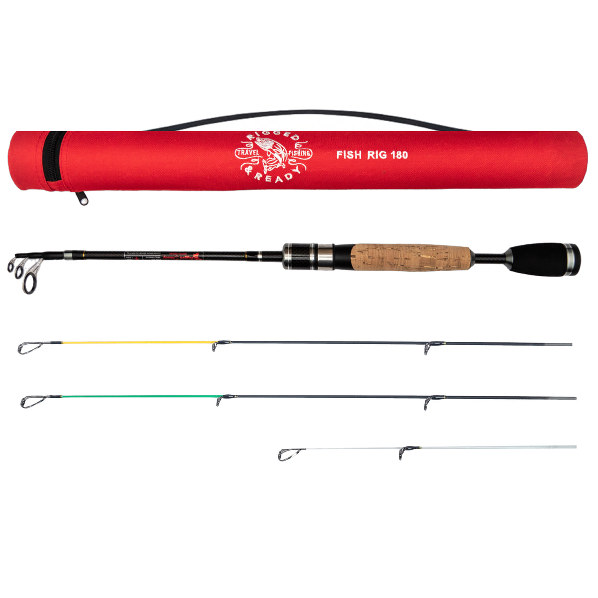 Fish Rig 180. Super Lightweight Tele. One Rod 180 5' 11"  & 160cm 5' 4" Lengths +3 Tips