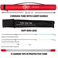 Fish Rig 180. Super Lightweight Tele. One Rod 180 5' 11"  & 160cm 5' 4" Lengths +3 Tips