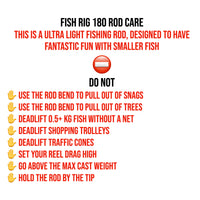Fish Rig 180. Super Lightweight Tele. One Rod 180 5' 11"  & 160cm 5' 4" Lengths +3 Tips