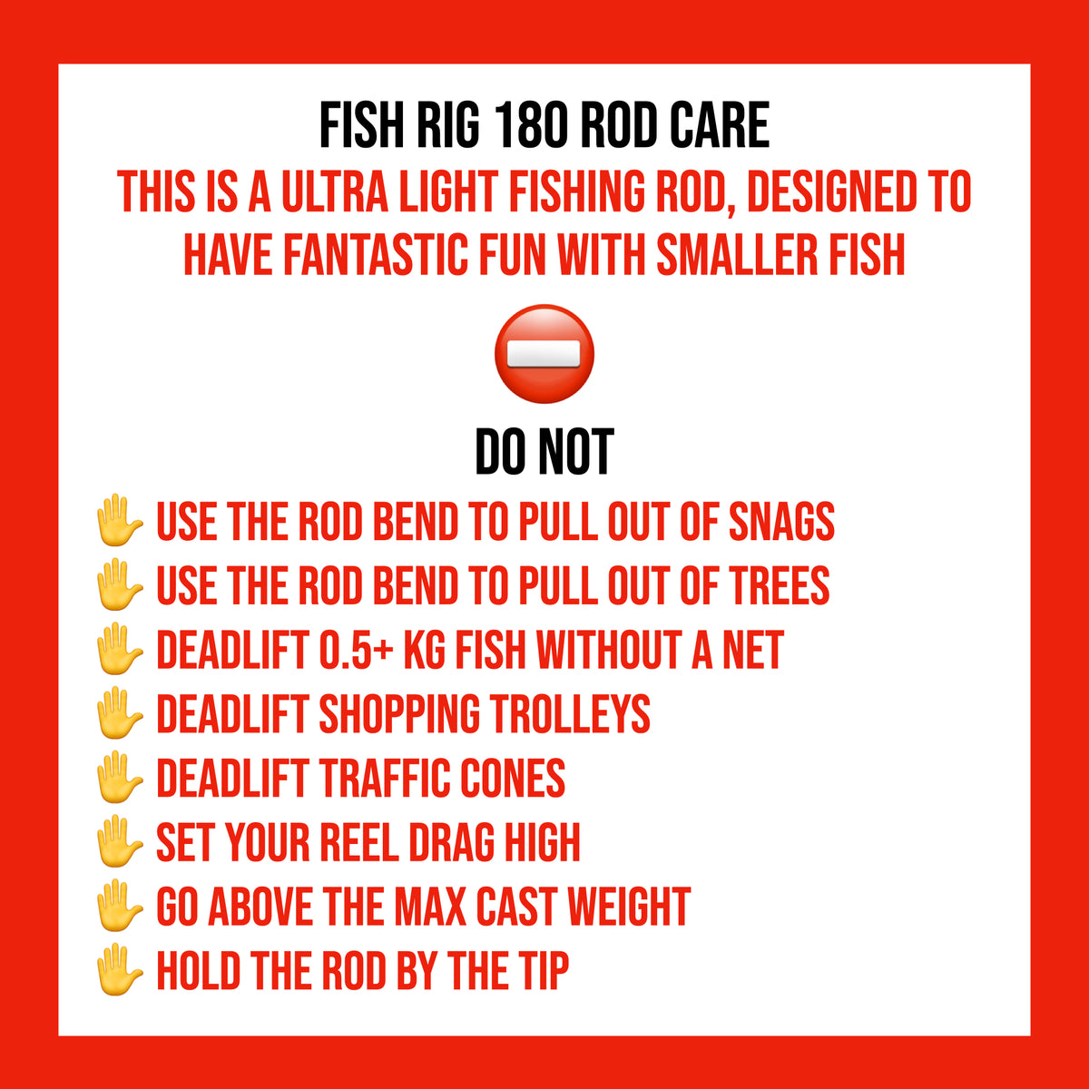Fish Rig 180. Super Lightweight Tele Rod 180 5' 11"  & 160cm 5' 4" Options + 3 Tips