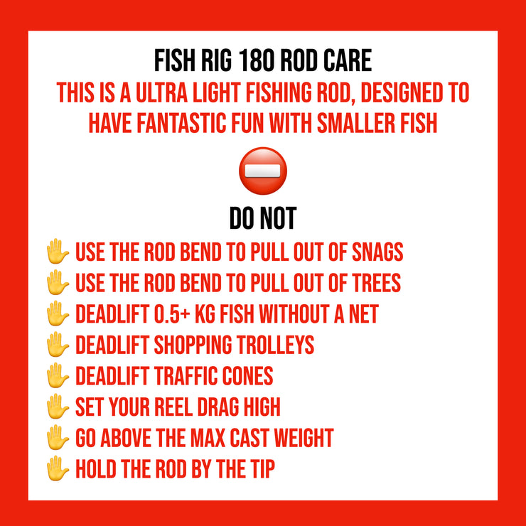 Fish Rig 180. Super Lightweight Tele Rod 180 5&