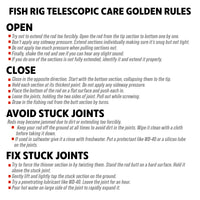 Fish Rig Max. Spin Telescopic Powerful Rod. One Rod 240cm 8' & 220cm 7' 3" Lengths +3 tips