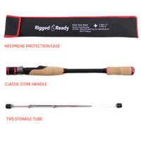 Fish Rig Max. Spin telescopic powerful rod 240cm 8' & 220cm 7' 3" options + 3 tips