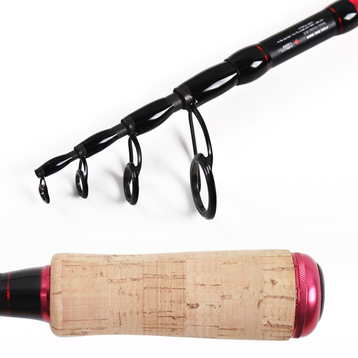 Fish Rig Max. Spin telescopic powerful rod 240cm 8' & 220cm 7' 3" options + 3 tips