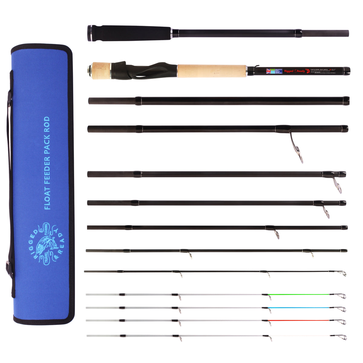 Float-Feeder Super Compact Travel Pack Rod – 2 Lengths, 5 Tips + Extension