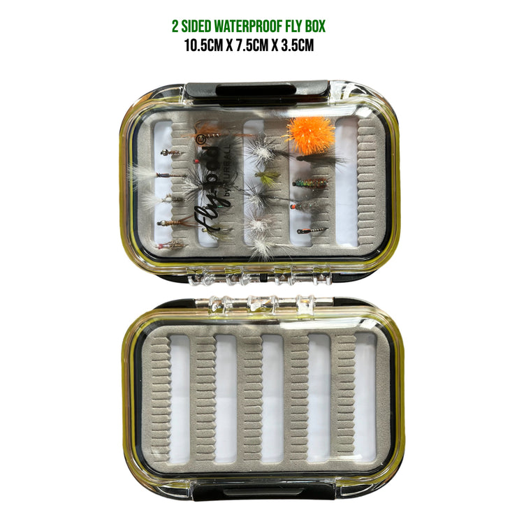 20 Essential River & Still Water Flies + Fly Box. Turrall’s Exclusive for R&R