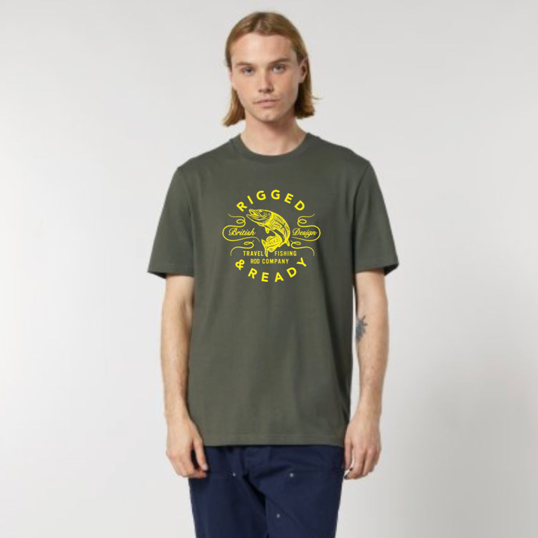 RIGGED AND READY LOGO T GREEN/YELLOW
