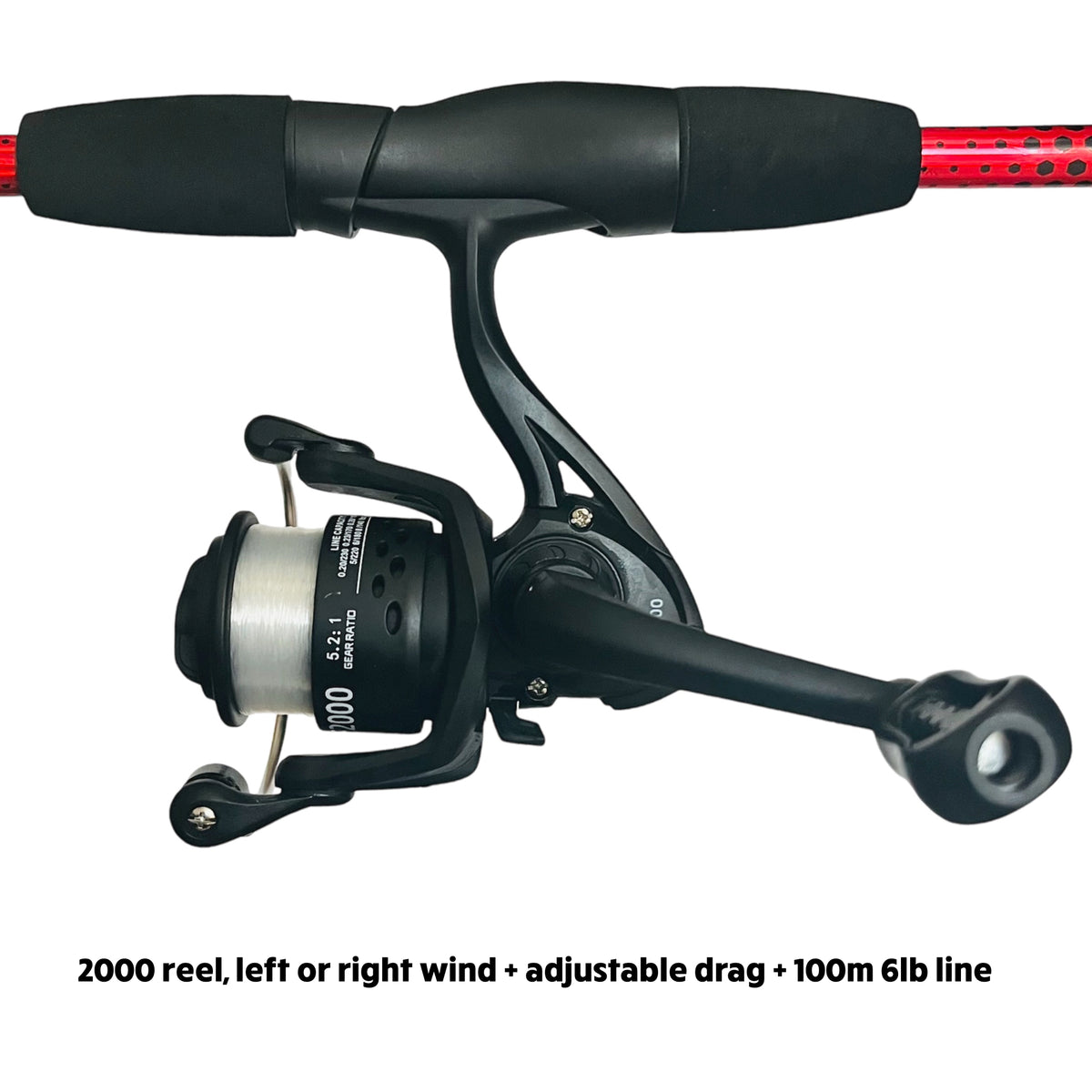 K-Fish 2000 Size Fishing Reel. 5.2.1 ratio Front drag Left or right wi K-Fish 2000 Size Fishing Reel. 5.2.1 ratio Front drag Left or right wi