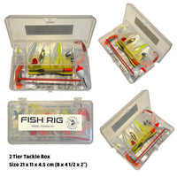 K Fish Combo By Rigged & Ready. 170cm Rod, Reel, Line, Tackle Box, Tackle, Fishing Guide (60cm compact)