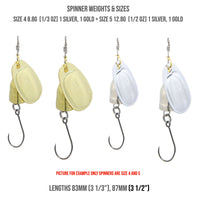 Fish Rig 8 Large Spinners & Spoons Set Fish Rig 100% Barbless