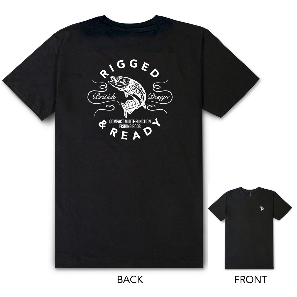 RIGGED AND READY LOGO T-SHIRT – BLACK/WHITE