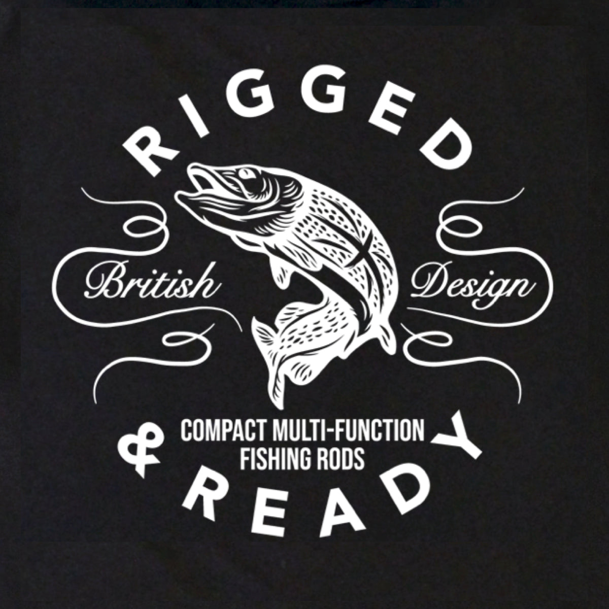 RIGGED AND READY LOGO T-SHIRT – BLACK/WHITE