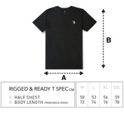 RIGGED AND READY LOGO T-SHIRT – BLACK/WHITE