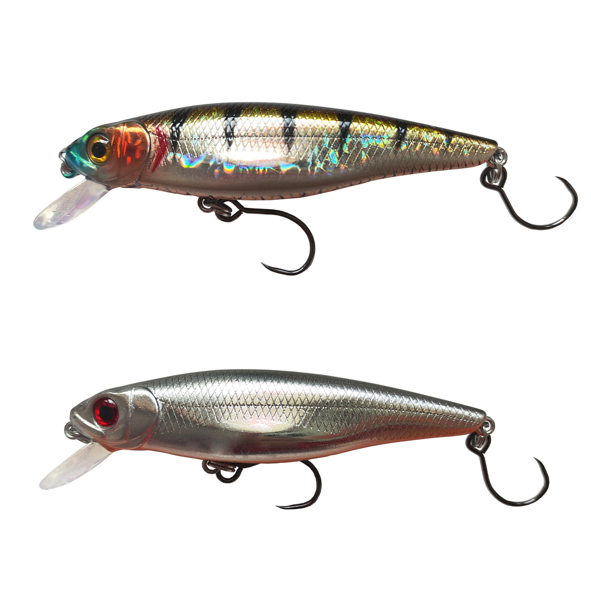 Fish Rig Suspending Mid-Water Minnow 14.5g 8.5cm - 2 Pack - Fish Rig Premium Barbless Lures + VMC Hooks