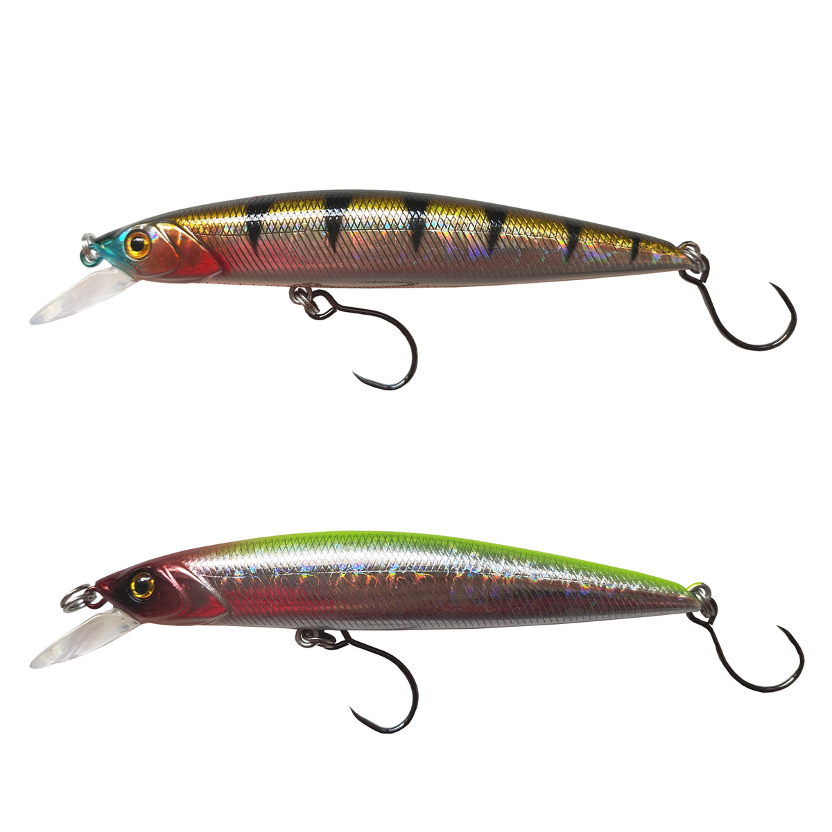 Fish Rig Suspending Minnow 10.5cm 14.2g - 2 Pack - Fish Rig Premium Barbless Lures + VMC Hooks