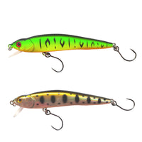 Fish Rig Top Water "Moveable Bill" Minnow 9cm 8g - 2 PACK - Fish Rig Premium Barbless Lures + VMC Hooks