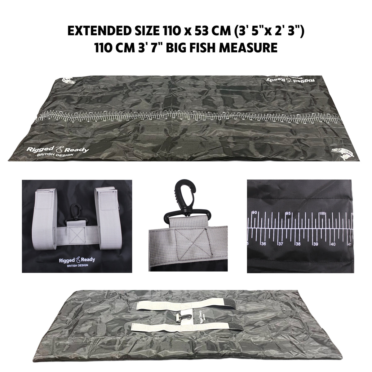 Travel Mat Max 110 x 53cm. Bigger Fish. Unhooking Mat. Super Compact, Light, Easy Carry