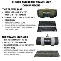 Travel Mat. 82x50cm (32" x 20") Unhooking Mat Super Compact and Light