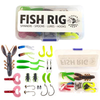 Fish Rig-Mixed Soft Lures Tungsten Jigs+Weights+Hooks Fishing Set-20 Pieces