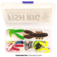 Fish Rig-Mixed Soft Lures Tungsten Jigs+Weights+Hooks Fishing Set-20 Pieces