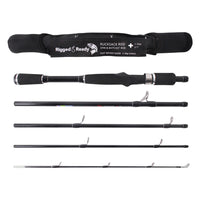 Rucksack Spin & Baitcasting Rod. Super-Compact 5’ 7” 170cm 5 Sections + neoprene case. 1 rod + Micro-trigger = Spin or Casting